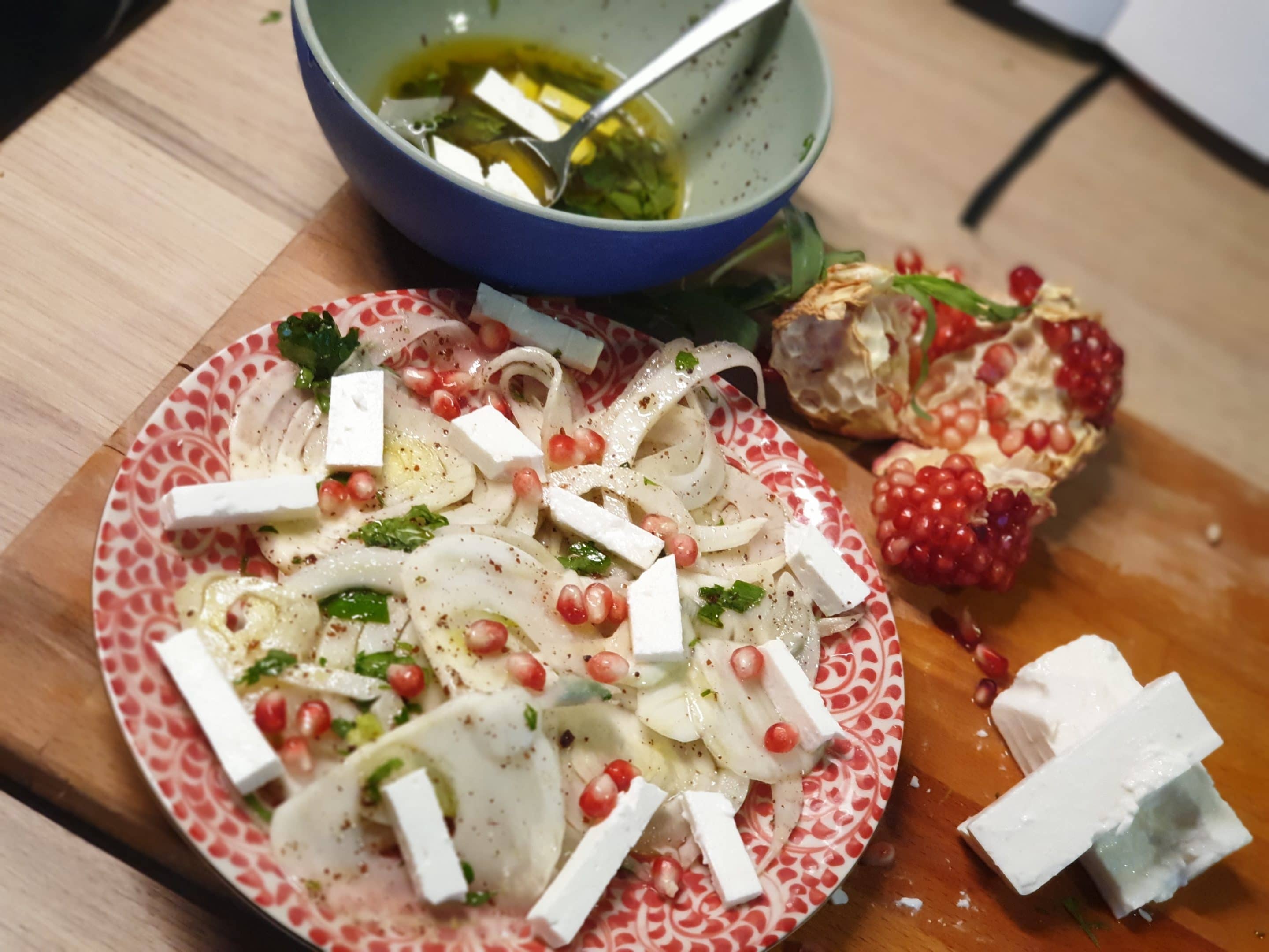 Salade fraîcheur (fenouil, feta, grenade, ...)